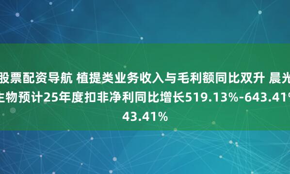 股票配资导航 植提类业务收入与毛利额同比双升 晨光生物预计25年度扣非净利同比增长519.13%-643.41%